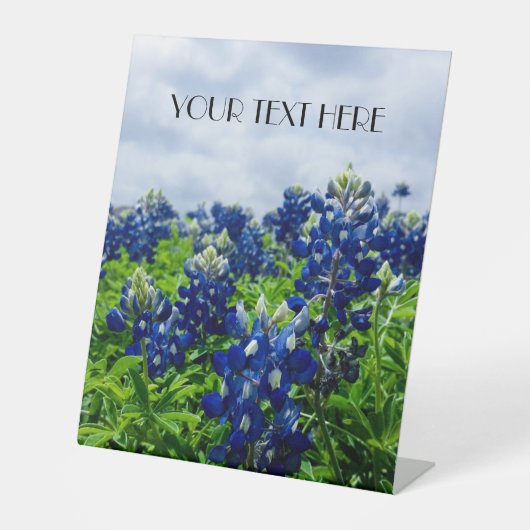 Signe De Table Bluebonnets Blue Flowers Texas texan Floral (Recto)