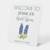 Signe De Table Bluebonnets Fleurs Fête des mariées Affiche de bie (Recto)