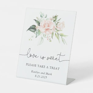 Signe De Table Blush Floral Love is Sweet Please take a Treat