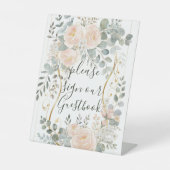 Signe De Table Blush Peony & Eucalyptus Botanical Floral Wedding  (Recto)