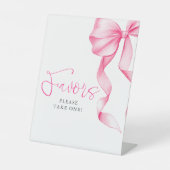 Signe De Table Blush Pink Bow Bridal Shower Favors (Recto)