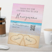 Signe De Table Blush Pink Purp Beach Mariage 2 Coeurs dans le sab (In SItu)