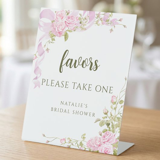 Signe De Table Blush Pink Rose Bridal Shower Favors