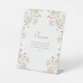 Signe De Table Blush Pink Roses Wedding Favors Sign (Recto)
