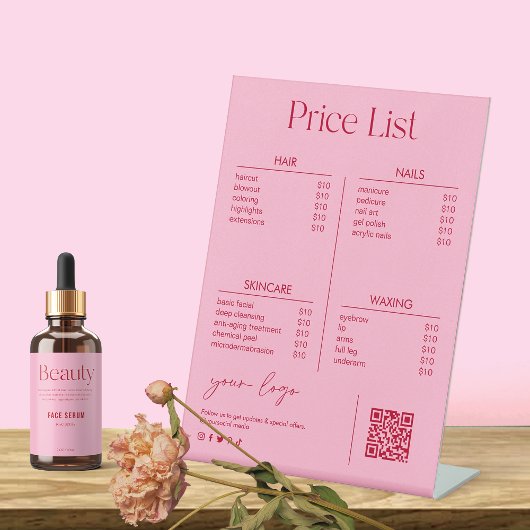 Signe De Table Blush Pink Salon Beauty Price List