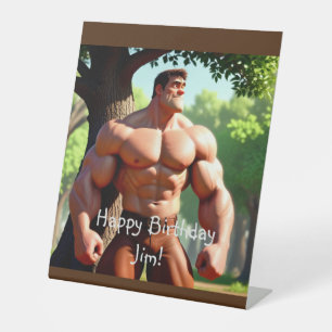 Signe De Table Bodybuilder Anniversaire