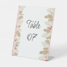 Bohème Chic Floral Mariage Numéro de table