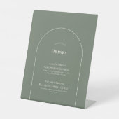 Signe De Table Boho Arch Sage Mariage Signature Boissons (Recto)