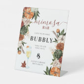 Signe De Table Boho Autumn Fête des mariées Mimosa Bar (Recto)