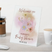 Signe De Table Boho Baby In Bloom Baby shower Bienvenue (In SItu)