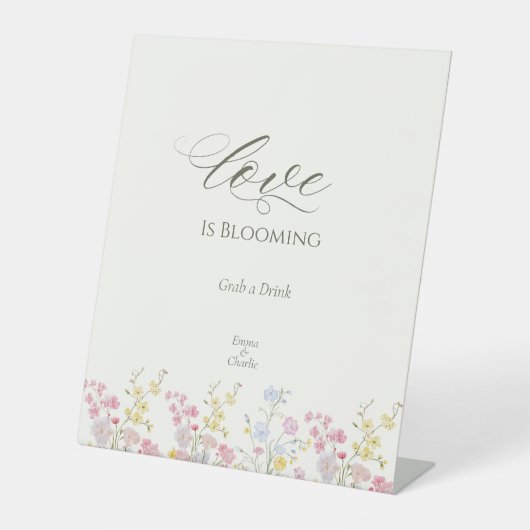 Signe De Table Boho Botanical Wildflower Wedding table top sign (Recto)