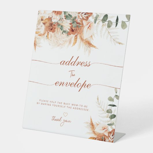 Signe De Table Boho brillant moderne s'adresse à l'enveloppe douc (Recto)