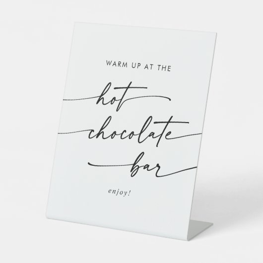 Signe De Table Boho Chic Bar à chocolat chaud noir et blanc (Recto)