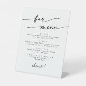 Signe De Table Boho Chic Black and White Mariage Bar (Recto)