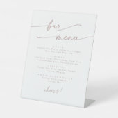 Signe De Table Boho Chic Blancs Mariage Rose (Recto)