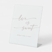 Signe De Table Boho Chic Blush Rose L'Amour Est Mariage Sucré (Recto)