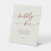 Signe De Table Boho Chic Bohemian Cream Bubbly Bar Mariage (Recto)