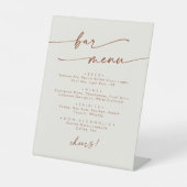 Signe De Table Boho Chic Bohemian Cream Mariage Bar (Recto)