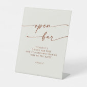 Signe De Table Boho Chic Bohemian Cream Open Bar Mariage (Recto)