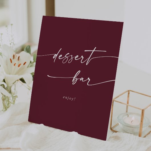 Signe De Table Boho Chic Bourgogne Red Dessert Bar Mariage