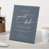 Signe De Table Boho Chic Dark Navy Blue Audio Mariage (In SItu)