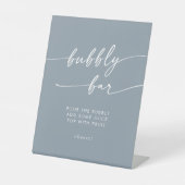Signe De Table Boho Chic Dusty Blue Bubbly Bar Mariage (Recto)