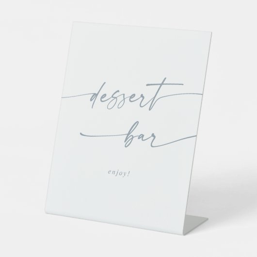 Signe De Table Boho Chic Dusty Blue Dessert Bar Mariage (Recto)