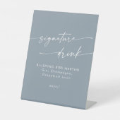 Signe De Table Boho Chic Dusty Mariage Signature Boisson (Recto)