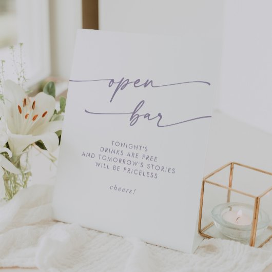 Signe De Table Boho Chic Dusty Purple Open Bar Mariage