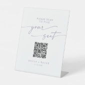 Signe De Table Boho Chic Dusty Purple Siège Graphique QR Code (Recto)