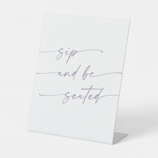 Signe De Table Boho Chic Dusty Purple Sip Be Seed Mariage (Recto)