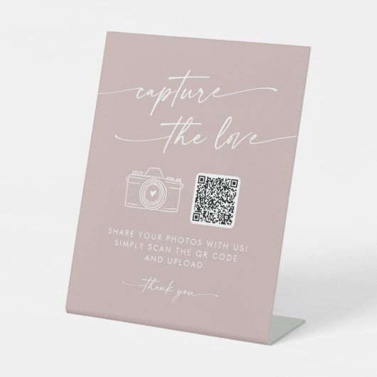 Signe De Table Boho Chic Dusty Rose rose Capturez le Mariage d'am (Recto)