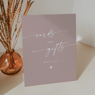 Signe De Table Boho Chic Dusty Rose rose cartes de mariage et cad