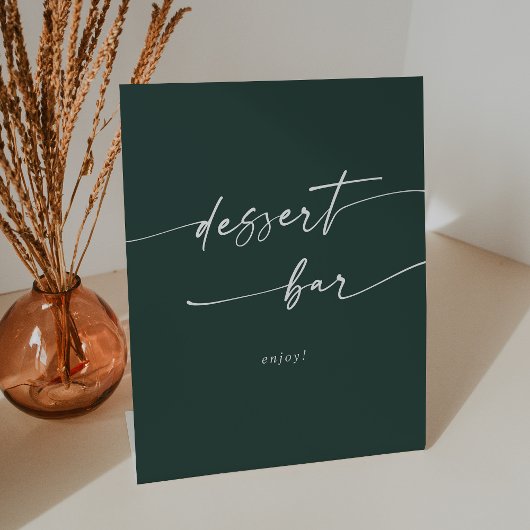 Signe De Table Boho Chic Emerald Green Dessert Bar Mariage