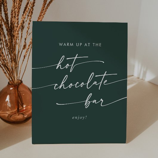 Signe De Table Boho Chic Emerald Green Hot Chocolat Bar
