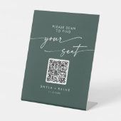 Signe De Table Boho Chic Emerald Green Seing Chart QR Code (Recto)
