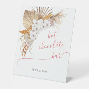 Signe De Table Boho Chic Floral Baby shower Hot Chocolate Bar