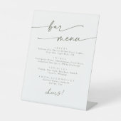 Signe De Table Boho Chic Green et White Mariage Bar (Recto)