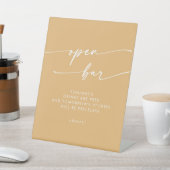 Signe De Table Boho Chic Jaune Marigold Open Bar Mariage (In SItu)