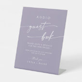 Signe De Table Boho Chic Lavender Purple Audio Mariage (Recto)
