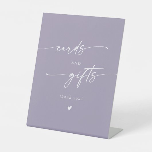 Signe De Table Boho Chic Lavender Purple Mariage Cartes et Cadeau (Recto)