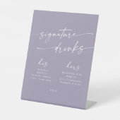 Signe De Table Boho Chic Lavender Purple Mariage Signature Boisso (Recto)