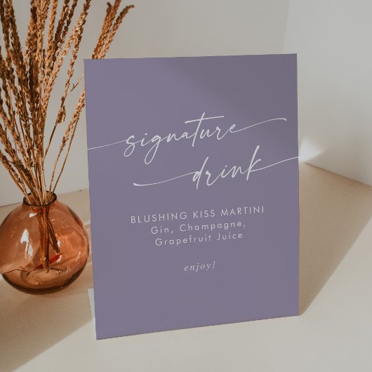 Signe De Table Boho Chic Lavender Purple Mariage Signature Boisso