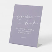 Signe De Table Boho Chic Lavender Purple Mariage Signature Boisso (Recto)