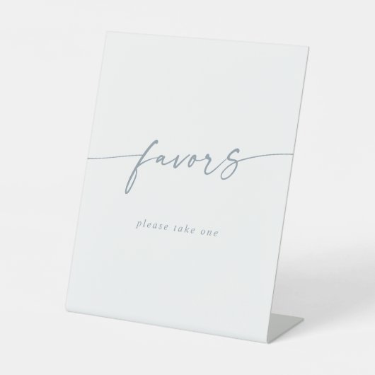Signe De Table Boho Chic Moderne Ardoise Bleu Mariage Faveurs (Recto)