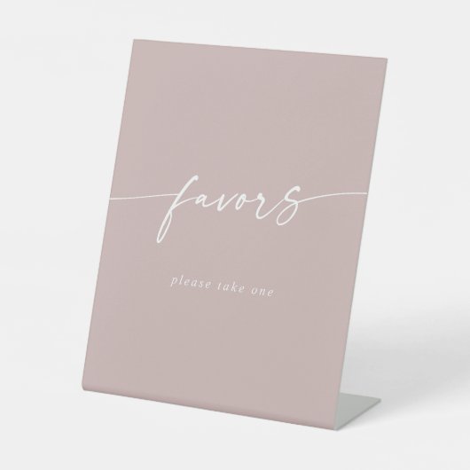 Signe De Table Boho Chic moderne Dusty Rose rose mariage Faveurs (Recto)