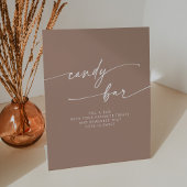 Signe De Table Boho Chic Moderne Neutral Taupe Mariage barre de b