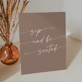 Signe De Table Boho Chic Neutral Taupe Sip Be Seed Mariage