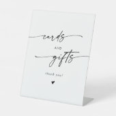 Signe De Table Boho Chic Noir et Blanc Cartes de Mariage et Cadea (Recto)