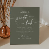 Signe De Table Boho Chic Olive Green Audio Mariage